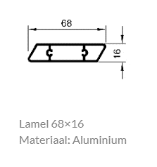 Lamel 68x16