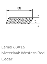 Lamel 68x16 western
