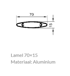 Lamel 70x15